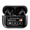 A9 Pro ANC Bluetooth 5.4 Earbuds with Smart Screen - Black