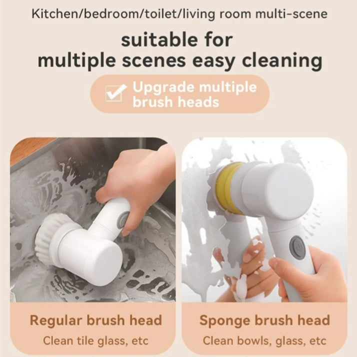 5-in-1 Rechargeable Electric Cleaning Brush