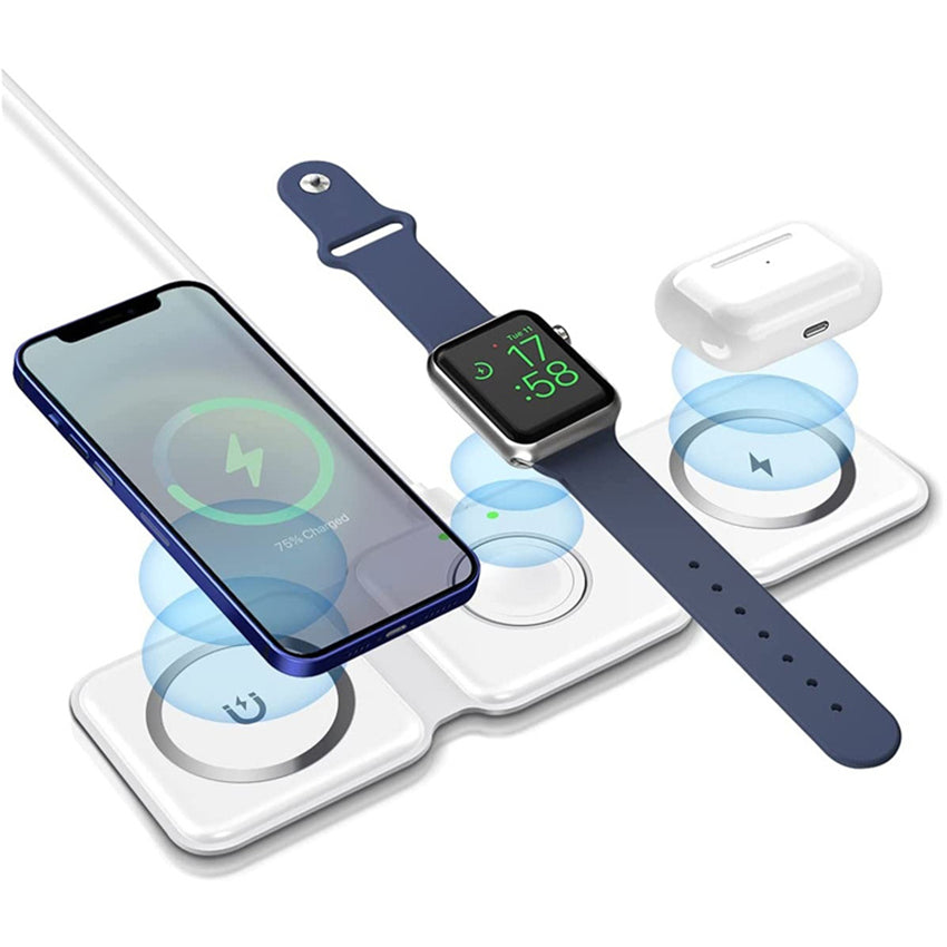 3-in-1 Foldable Magnetic Wireless Charger - 15W