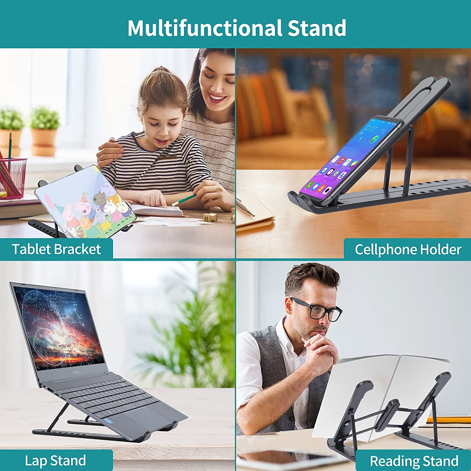 Foldable Adjustable Laptop Stand - 7 Height Levels