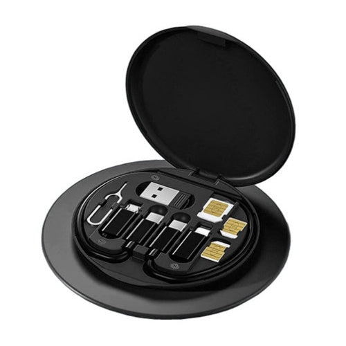 60W Charging Cable & Adapter Storage Box with Phone Stand