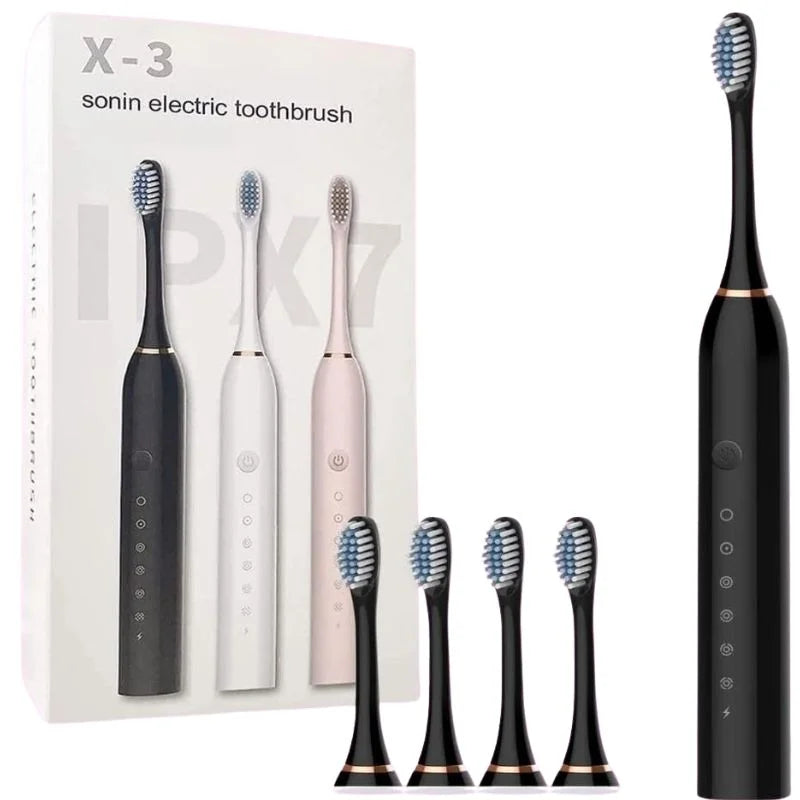 X3 Sonic Electric Toothbrush - 5 Modes, USB Rechargeable