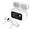 A9 Pro ANC Bluetooth 5.4 Earbuds with Smart Screen - White