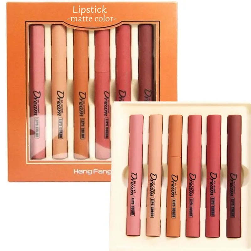 Hengfang Matte Dream 6-piece lipstick set