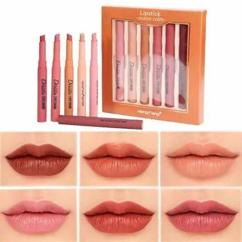 Hengfang Matte Dream Lipstick Set - 6 Pieces