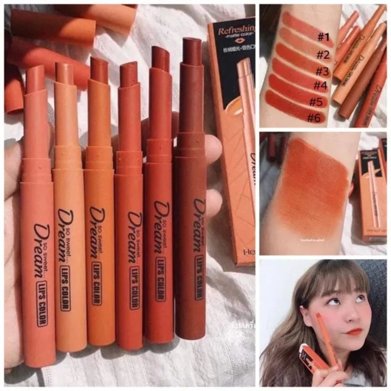 Hengfang Matte Dream Lipstick Set - 6 Pieces