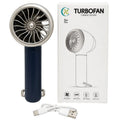 TurboFan rechargeable handheld USB mini fan with 3 speed modes