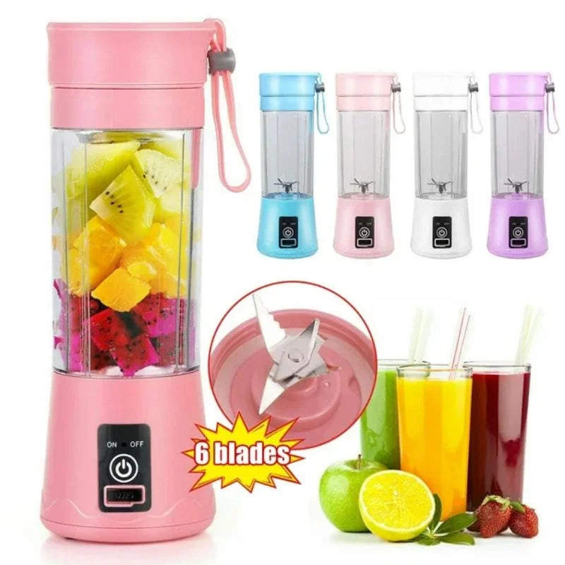Portable 6-Blade USB Rechargeable Blender