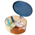 4-Compartment Spice Storage Box with Flip Lids