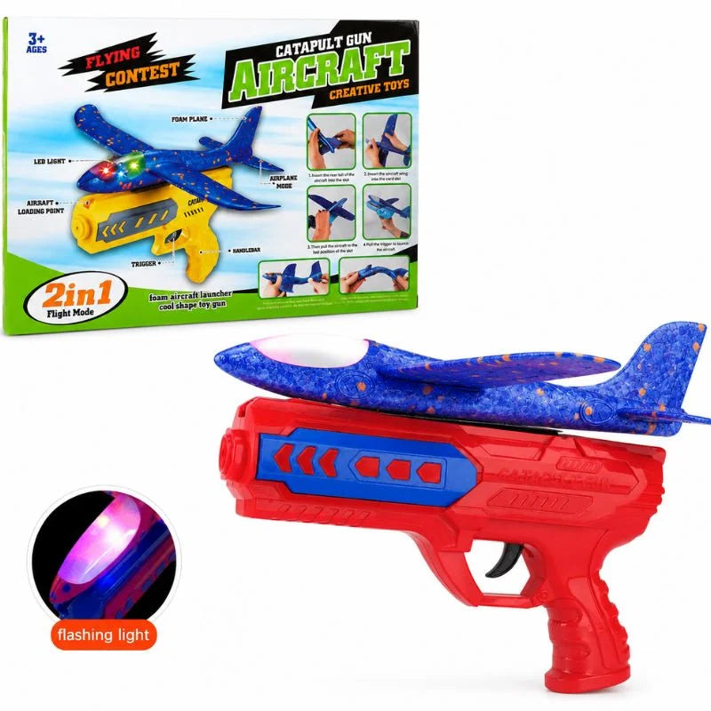 Aircraft launcher flying toy for kids