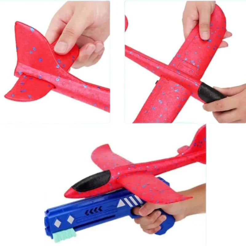 Aircraft launcher flying toy for kids