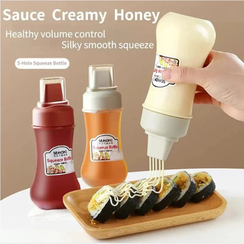5-Hole Squeeze Sauce Bottle