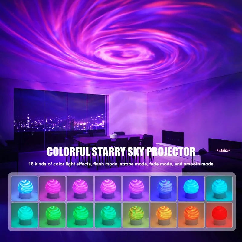 2-in-1 Ocean Wave & Aurora Projector