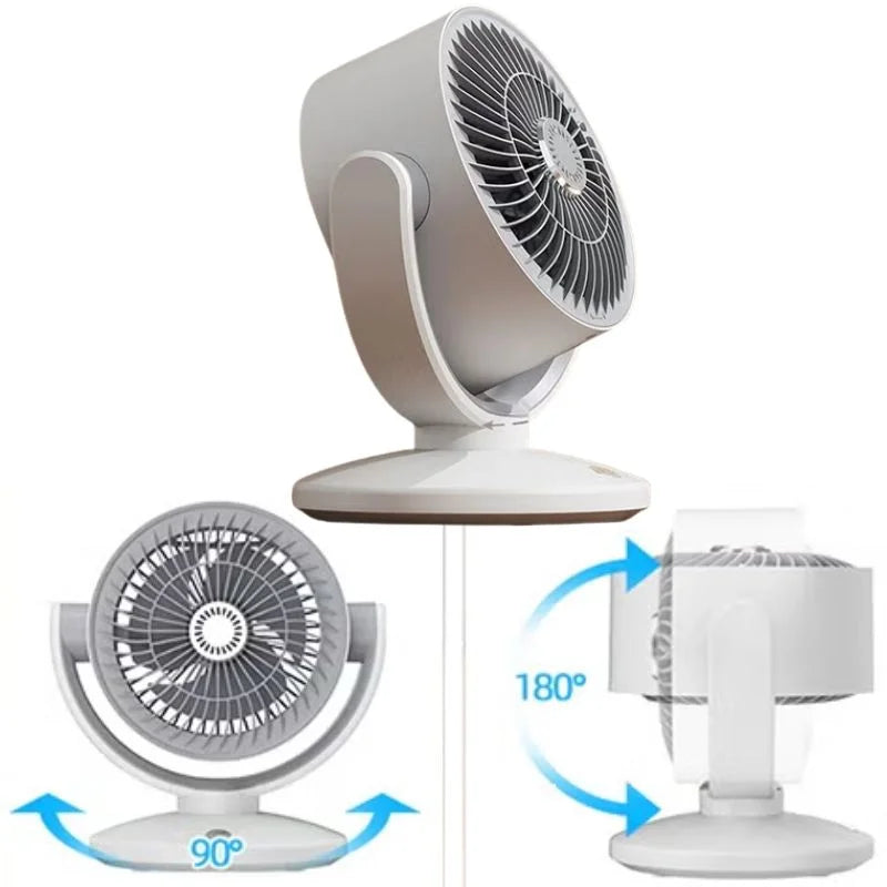 FT-905 rechargeable oscillating desktop fan with LED display