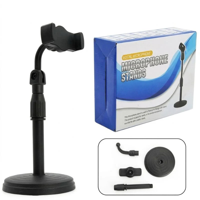 Adjustable gooseneck mobile phone stand