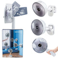 Rechargeable 3-in-1 clip fan for handheld desktop and wall use