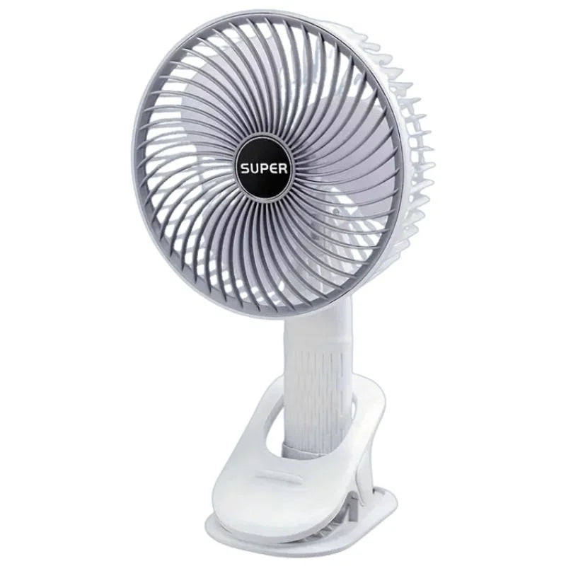 Rechargeable 3-in-1 clip fan for handheld desktop and wall use