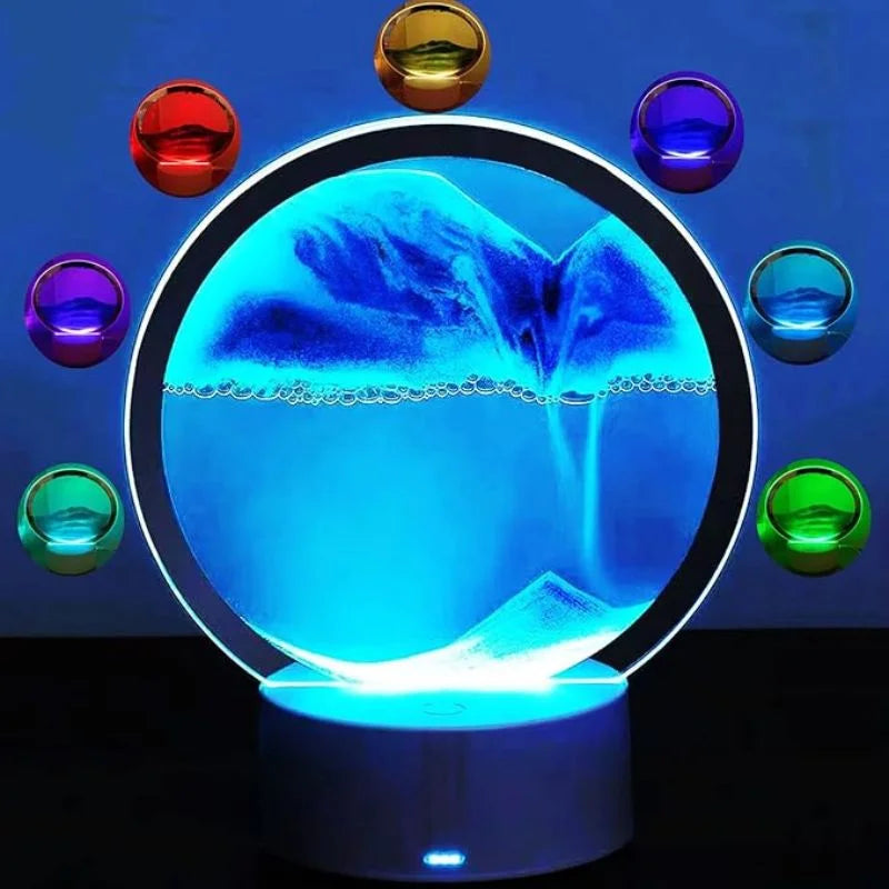 3D Moving Sand Art LED Lamp