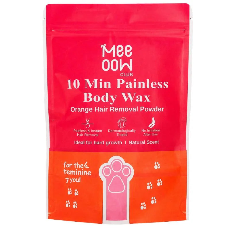 Meow Club body wax powder with spoon