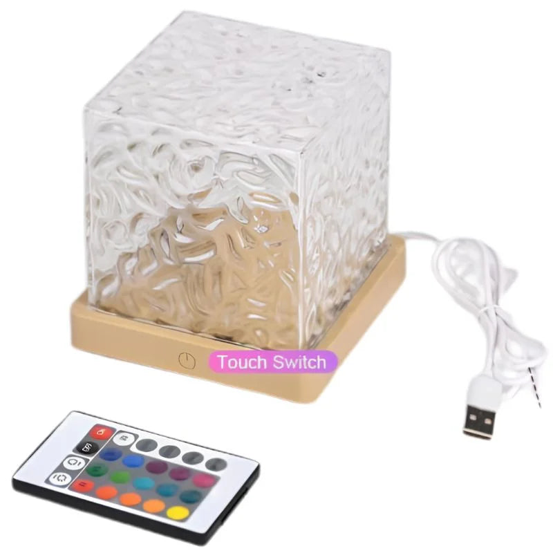 16-Color Crystal Cube Ripple Lamp