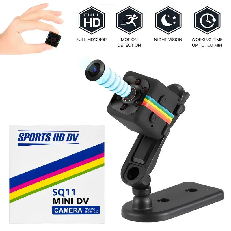 SQ11 mini HD 1080P camera with night vision and motion detection