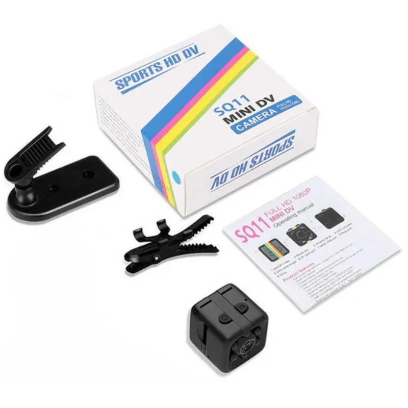 SQ11 mini HD 1080P camera with night vision and motion detection