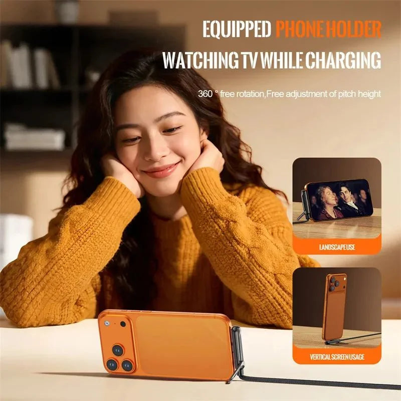 USB-C 240W fast charging cable with foldable phone stand