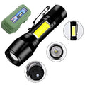 Rechargeable metal COB LED flashlight and emergency work light