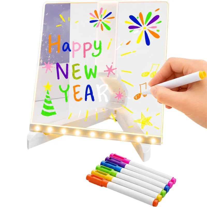 6x6-inch LED acrylic writing board