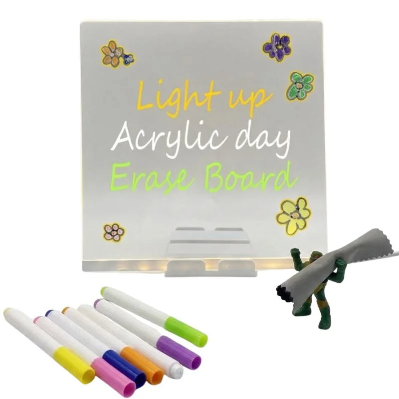 8x8-inch LED acrylic writing board