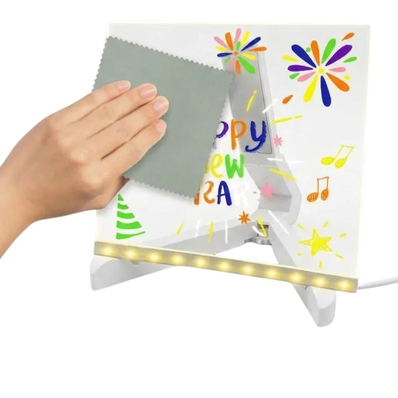 6x6-inch LED acrylic writing board