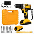 Cordless drill machine kit with 26 accessories