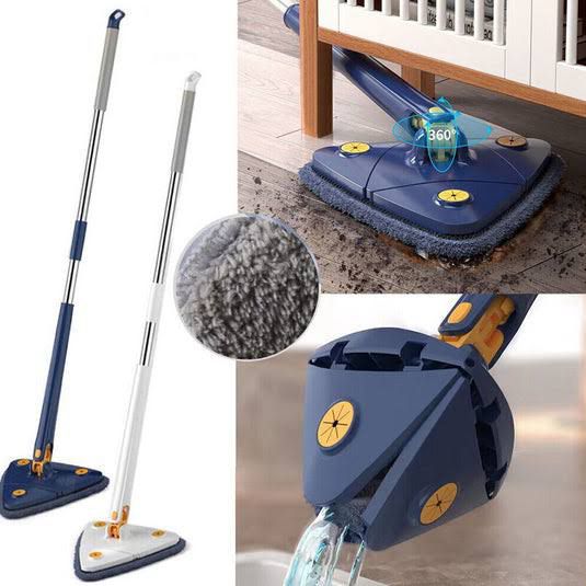 360° Rotatable Triangle Mop with Self-Wringing Handle
