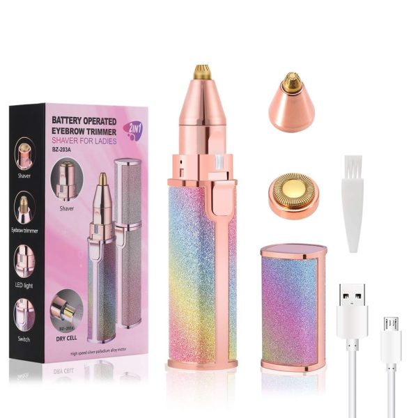 Flawless 2-in-1 Rechargeable Eyebrow & Facial Trimmer