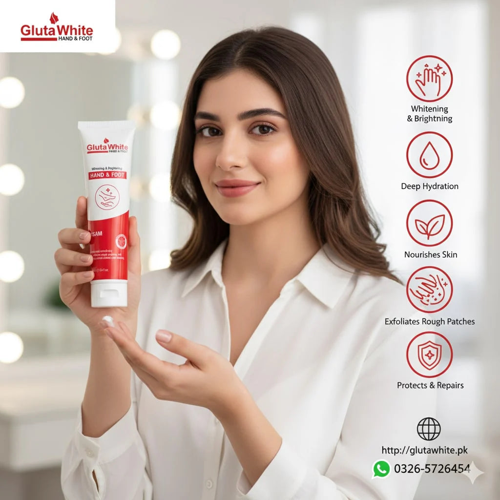 Gluta White Hand & Foot Brightening Cream - 100ml