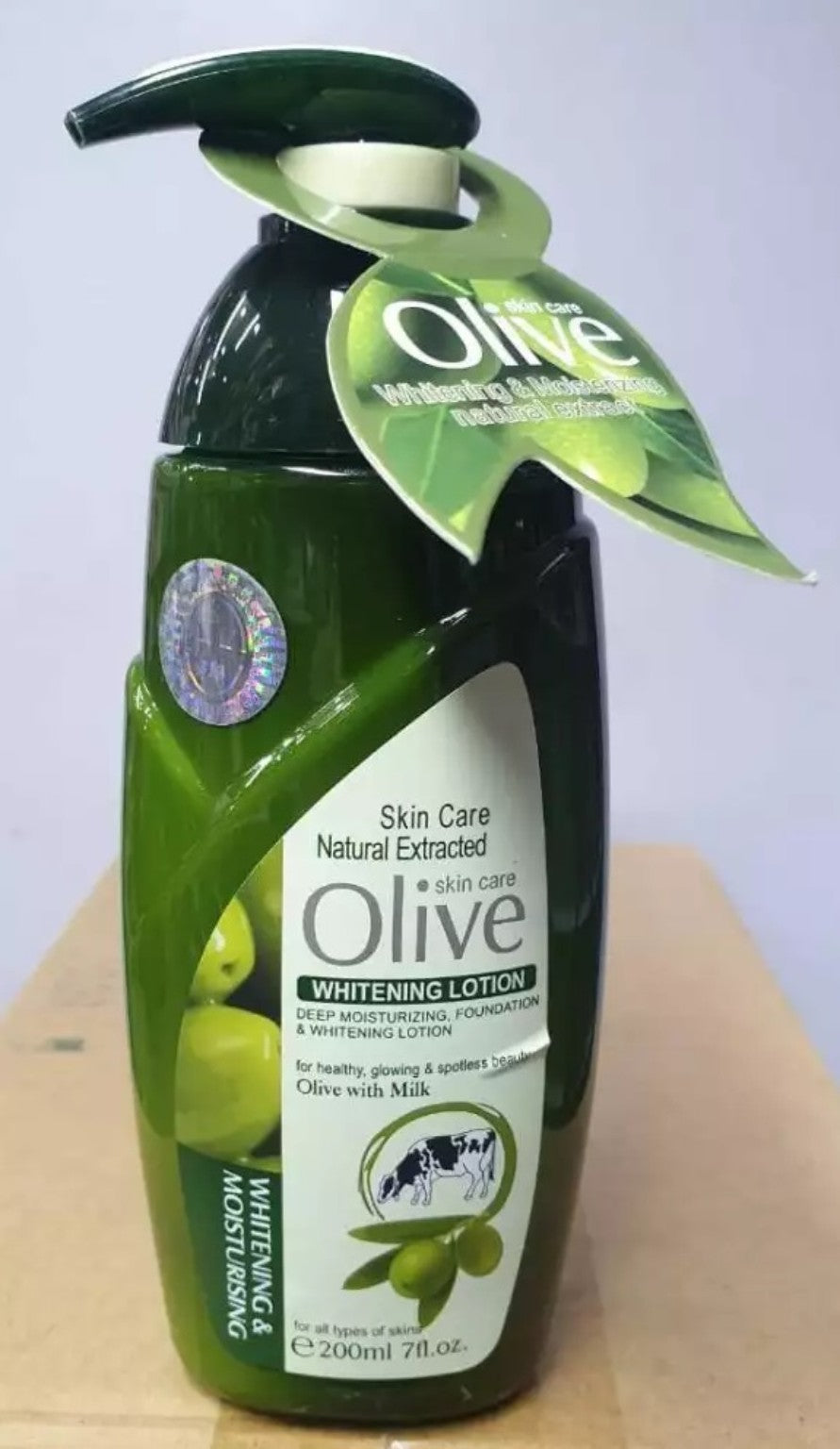 Olive Whitening & Foundation Lotion 200ml original product bottle