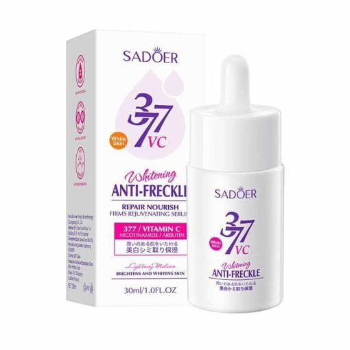 SADOER 377 Brightening Serum 30ml dropper bottle and carton