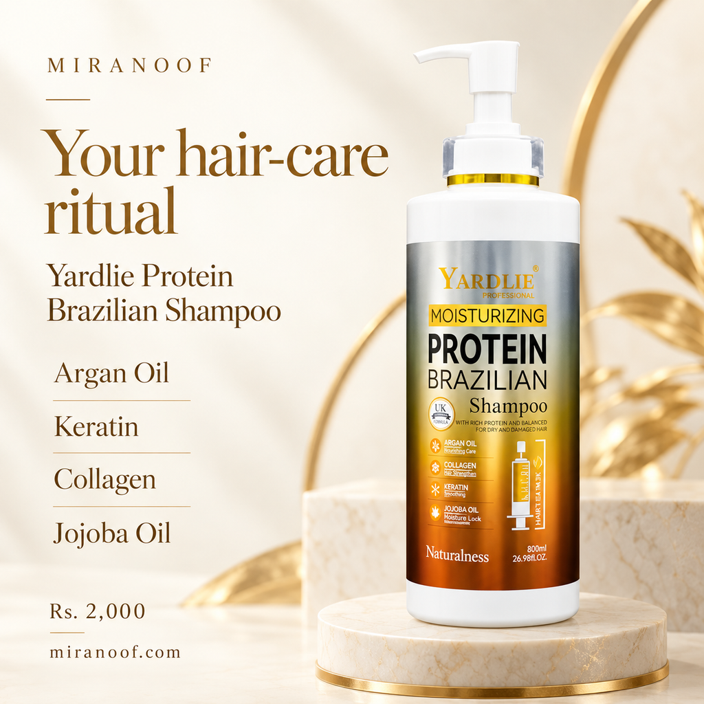 Yardlie shampoo ingredients: argan oil, keratin, collagen and jojoba oil