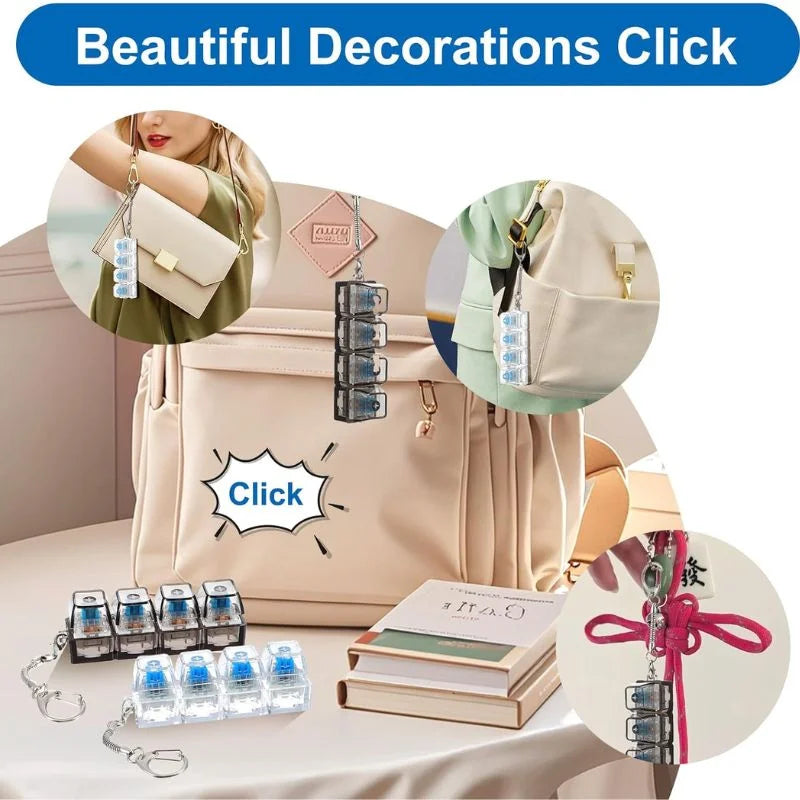 4-Key Mechanical Keyboard Clicker Keychain