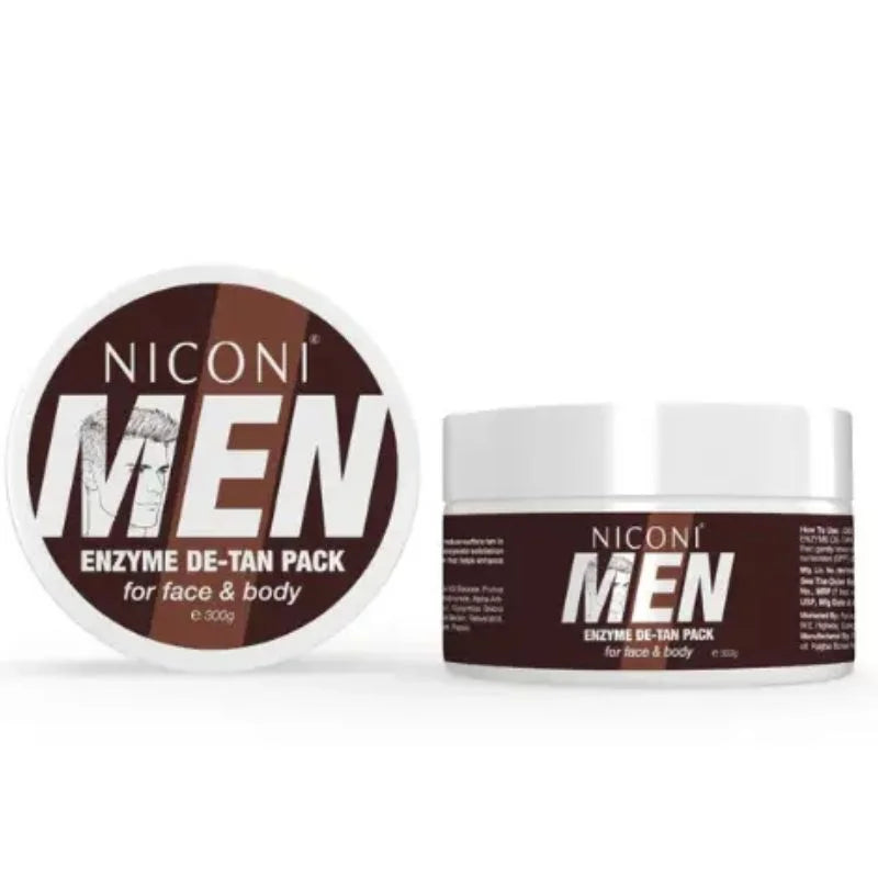 NICONI Men Enzyme De-Tan Pack - Face & Body, 300g