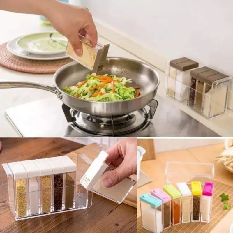6-Piece Spice Jar Dispenser Set