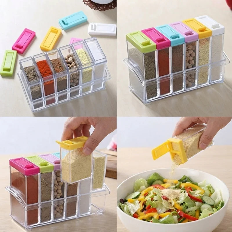 6-Piece Spice Jar Dispenser Set