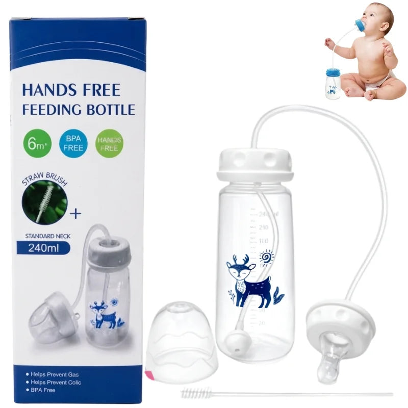 Hands-free baby feeding bottle 240ml