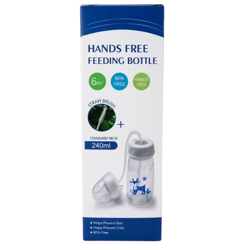 Baby Feeding Bottle with Silicone Straw - 240ml