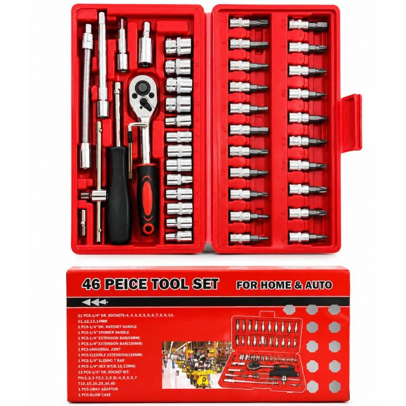 46-piece socket wrench tool set