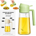 2-in-1 glass oil spray bottle 450ml