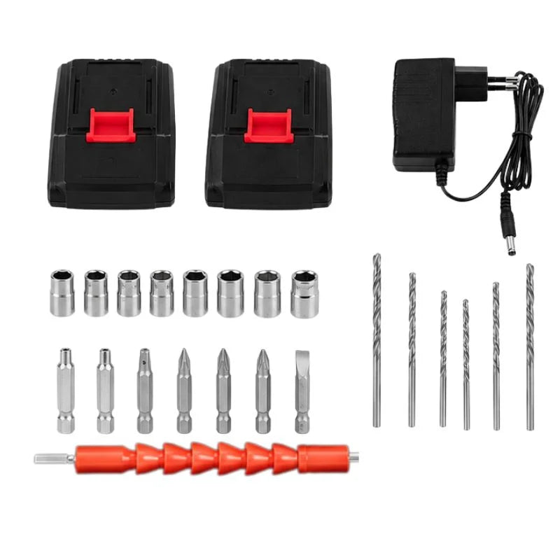 TOP ROCKET 48V Cordless Drill Kit - 2 Batteries